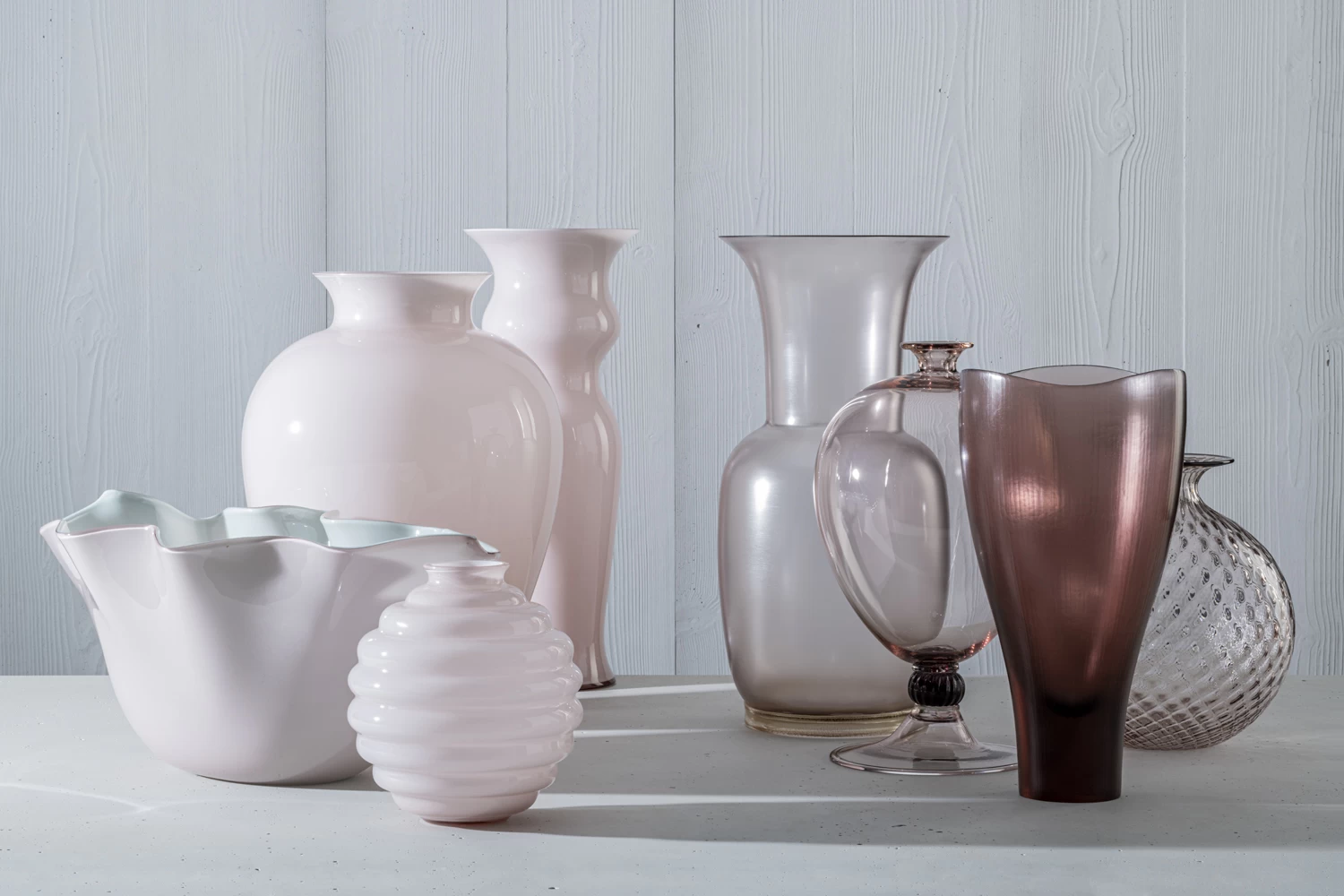 Venini Battuti Vases Cipria Pink - Image 3