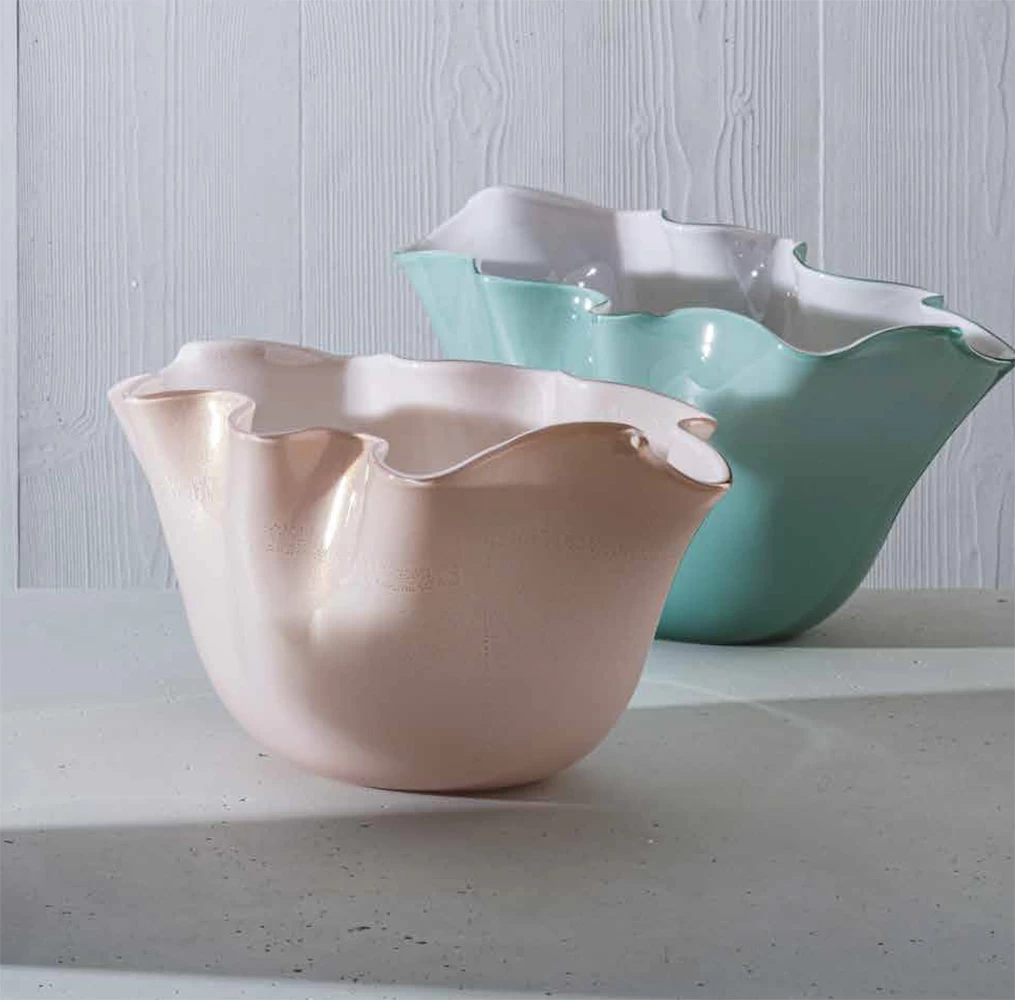 Venini Venere Fazzoletto Rio Green/Cipria Pink - Image 2