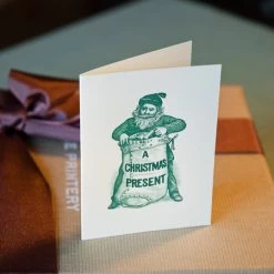 The Printery Green Santa Gift Enclosure Cards