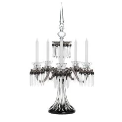 Saint-Louis Crystal Arlequin Five-Light Candelabra Colored