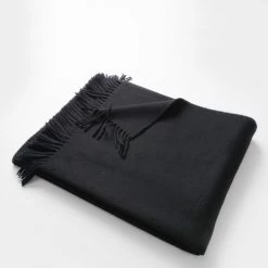 Masserano Biella Black Fringe Throw