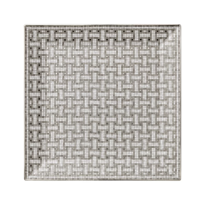 Hermès Hermes Mosaique Au 24 Platinum Square Plate No. 4